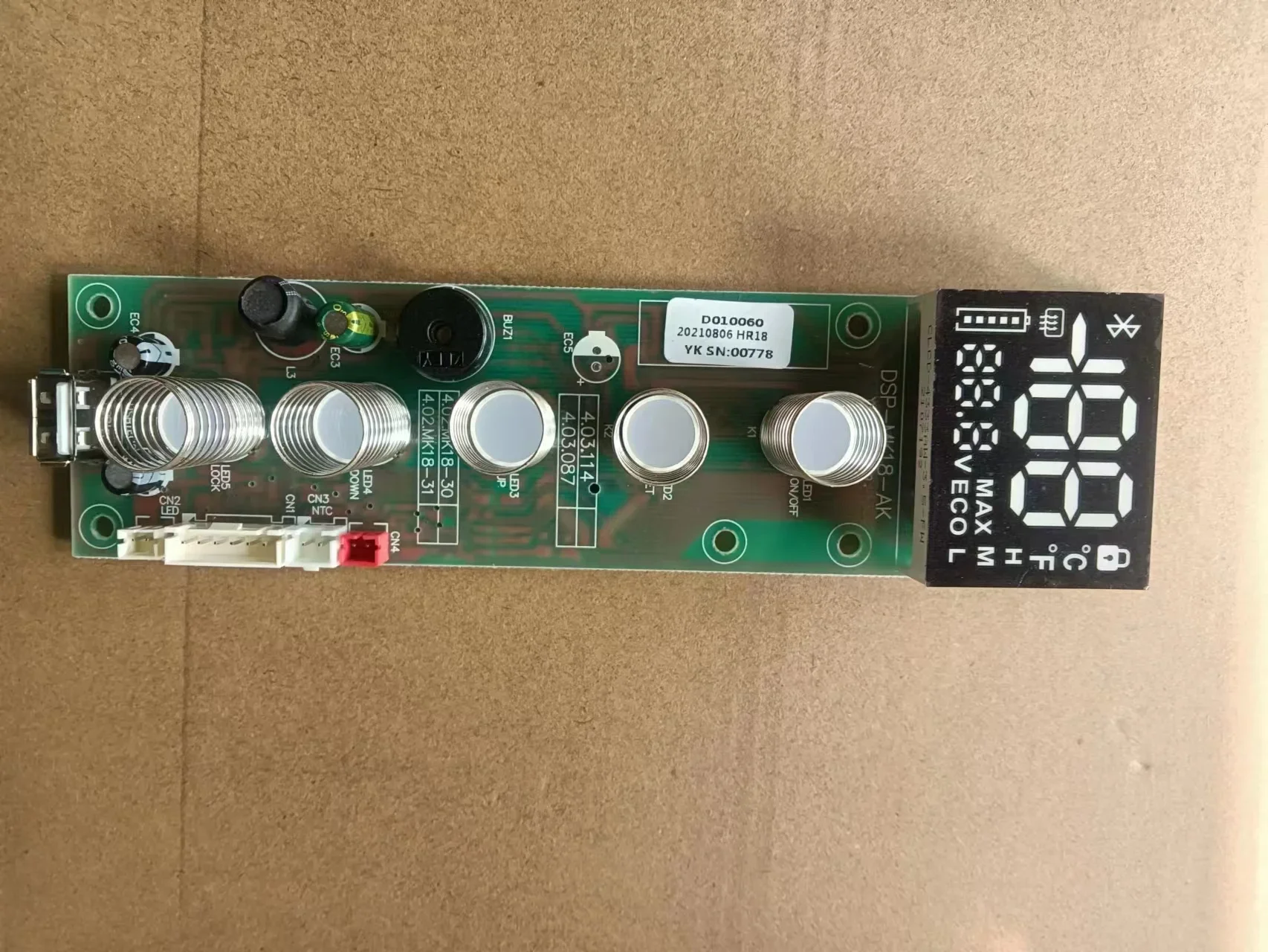 DC 12/24V Car Refrigerator Display Board Display Control Board DSP-MK18-AK