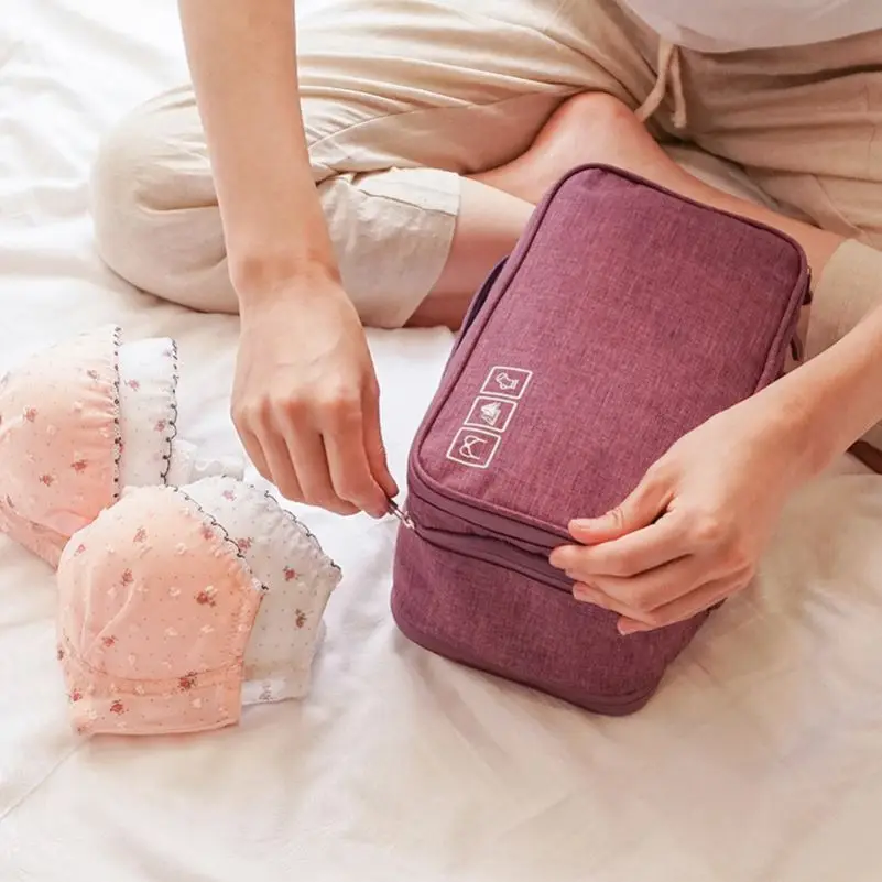 Tas penyimpanan pakaian dalam Travel Bra Organizer Wanita Pria kaus kaki kosmetik pakaian kantong Barang perlengkapan aksesoris produk