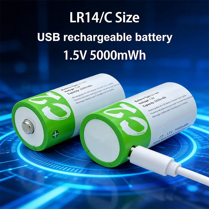 1.5V 5000Mwh C Size…