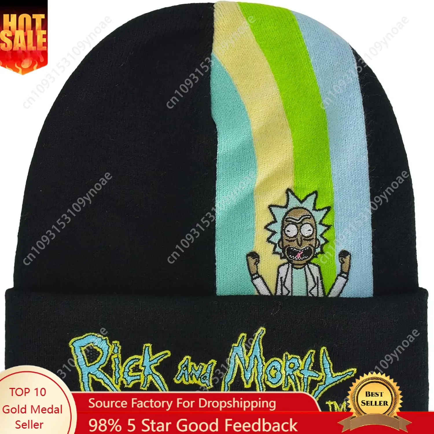 

Mad Scientist Rick Beanie Hat Logo Head Knit Caps Ski Hats Winter Skull Caps Men Women Warm Soft Comfortable Anime Fan Gift