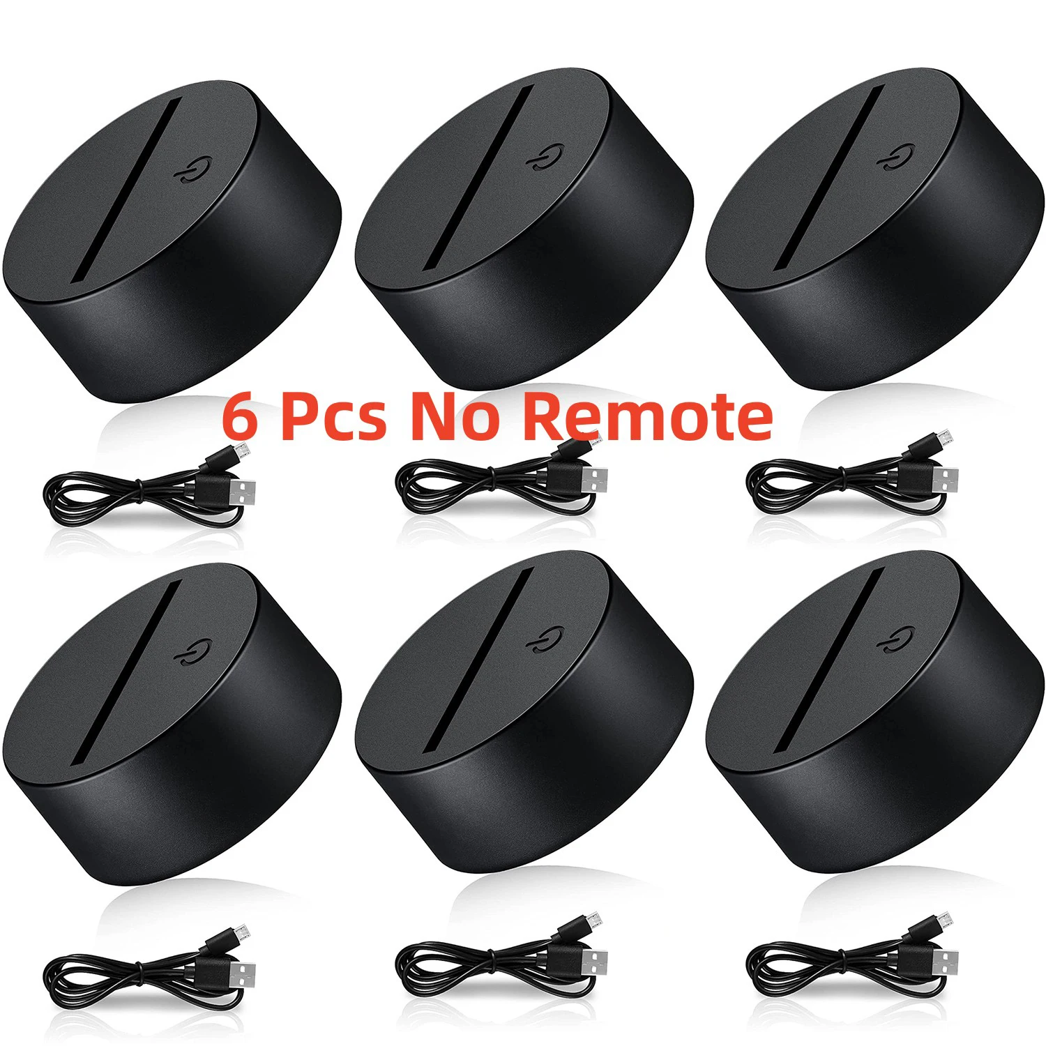 2/5/6/10/20 Stuks 3D Led Licht Lampvoet Touch Control 7 Kleuren 4 Modi Led Display Base Decoratieve Voor Groothandel Dropshipping