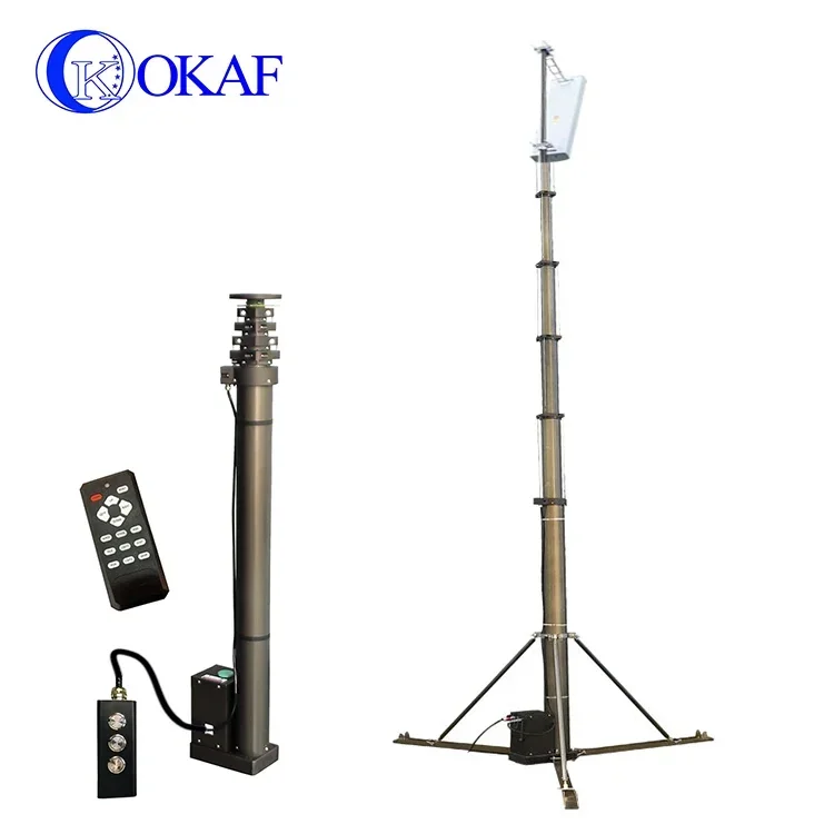 

6m 8m 10m Portable Height Motor Driven Telescoping Mast Electric Telescopic Mast Pole for Antenna Communication