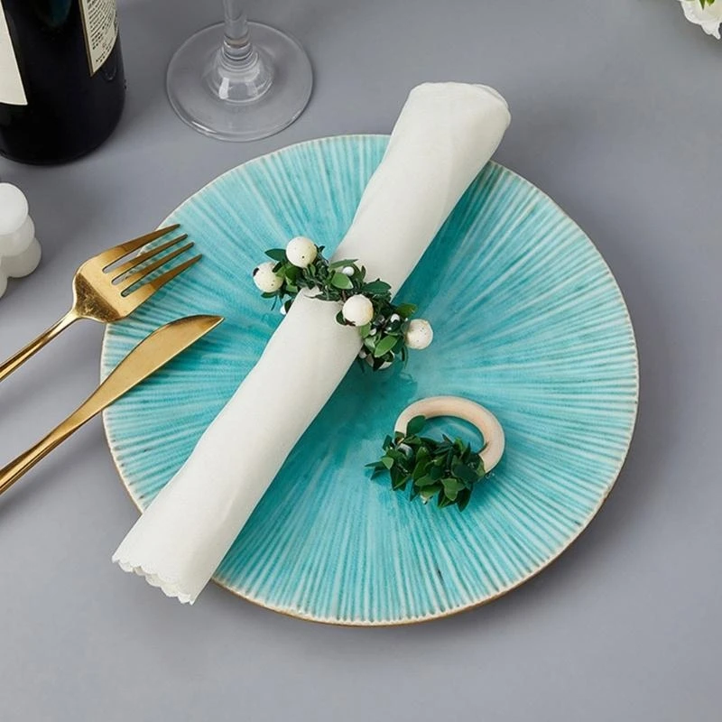 

Beautiful Simulate Plant Napkin Holder Elegant Table Embellishments Napkin Rings