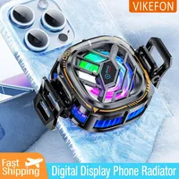 Magnetic Semiconductor Mobile Phone Radiator with Digital Display Cooling Fan for IPhone Samsung Xiaomi  PUBG Game Flat Radiator