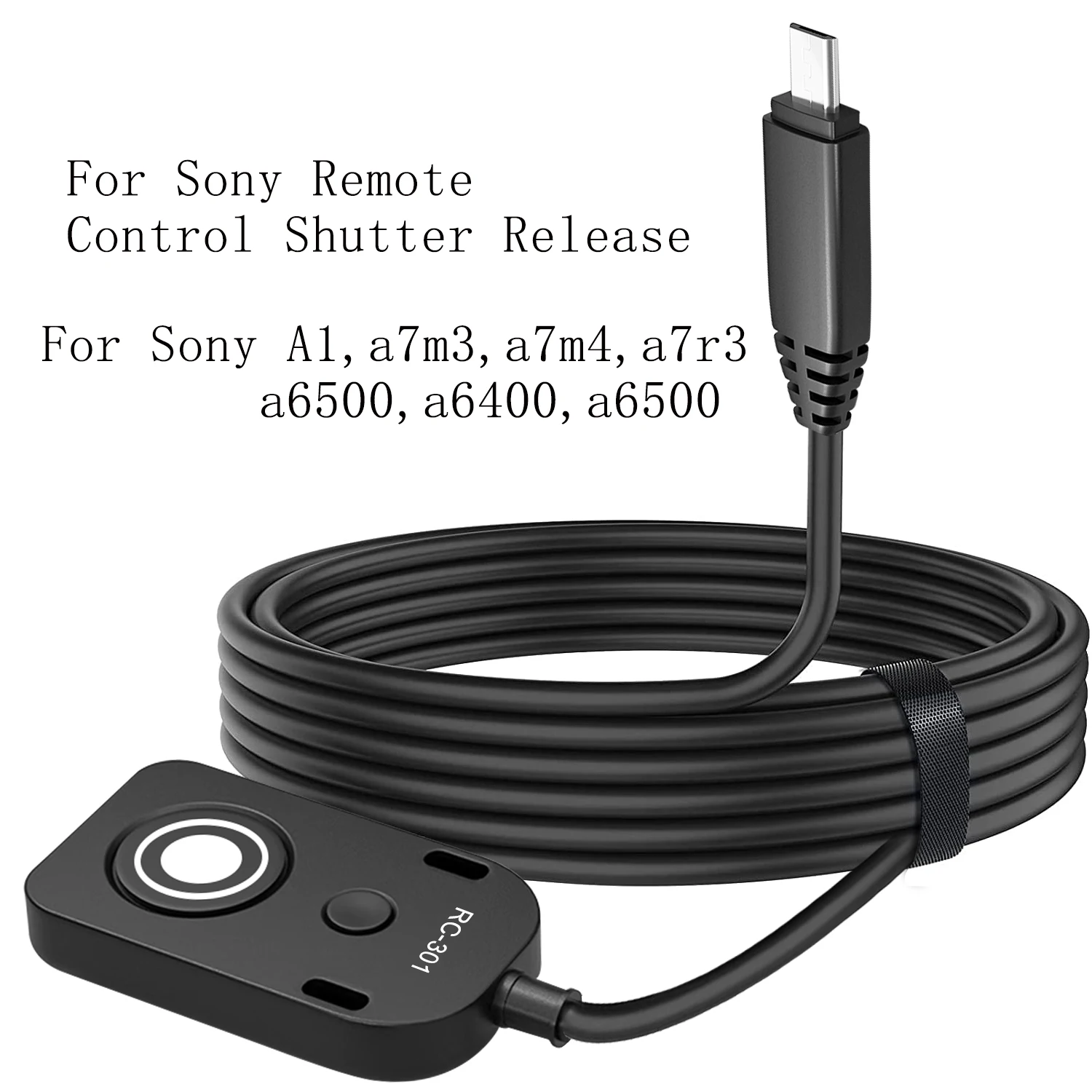 Para cabo sony fx3 a1ii fx30 cabo de vídeo liberação controle remoto câmeras da série a1/a7/a7m3/m4/r3,a6500,a6500 196in/5m linha longa
