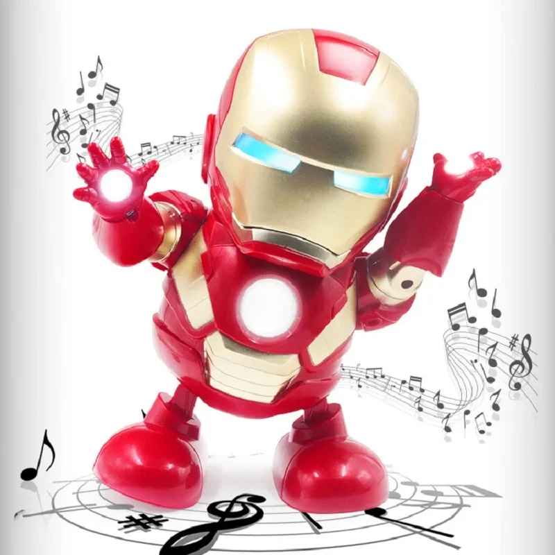 Q version Iron Man MK3 Tony Stark Model Action Figure dance toys Birthday gift for children