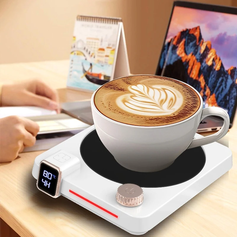 Aquecedor de xícara de café de mesa de escritório, aquecedor de xícara de café, aquecedor de copo inteligente, para aquecer café, bebidas US Plug-AT64