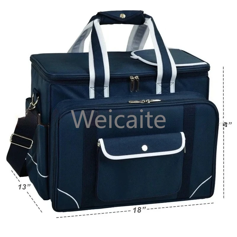 

4 Person Picnic Backpack Shoulder Picnic Bag Outdoor Picnic Cooler Bag