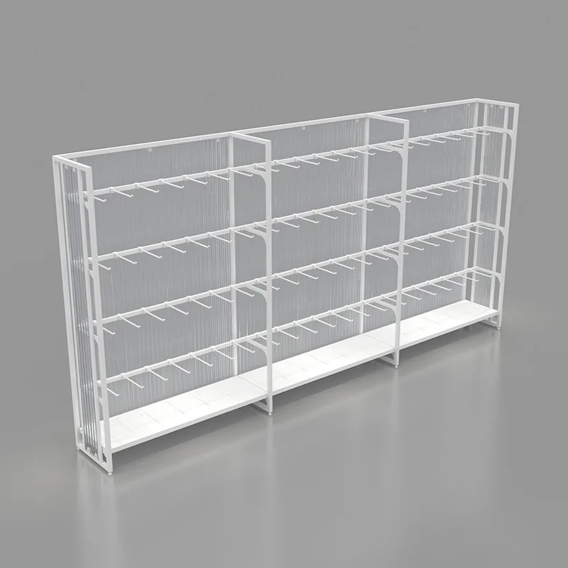 White single-sided island shelf jewelry, stationery, pet store, department store, supermarket shelf, detachable display cabinet