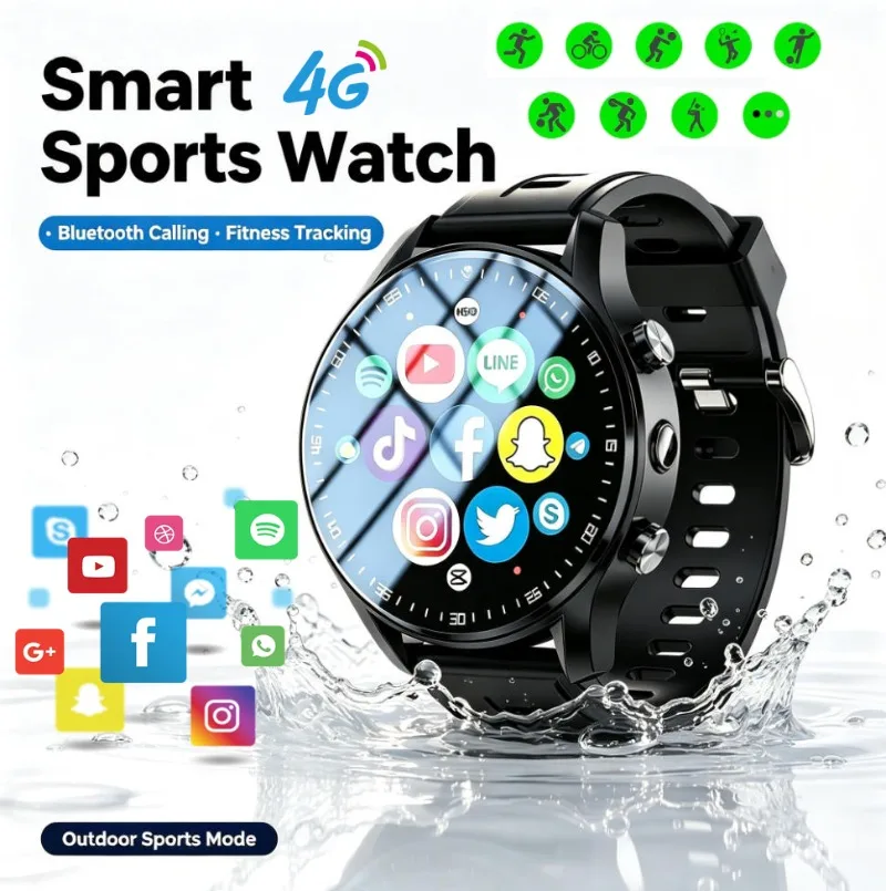 Men's Smart Sports Watch Bluetooth Calling Full Touch Screen Heart Rate Monitor Long Battery Life Outdoor Smart Wristwatch