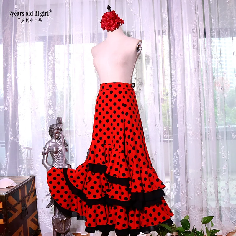 Costume da Flamenco spagnolo Performor Dress Women Girl Gyspy Ballroom Festival Performance Dance WearDTT72