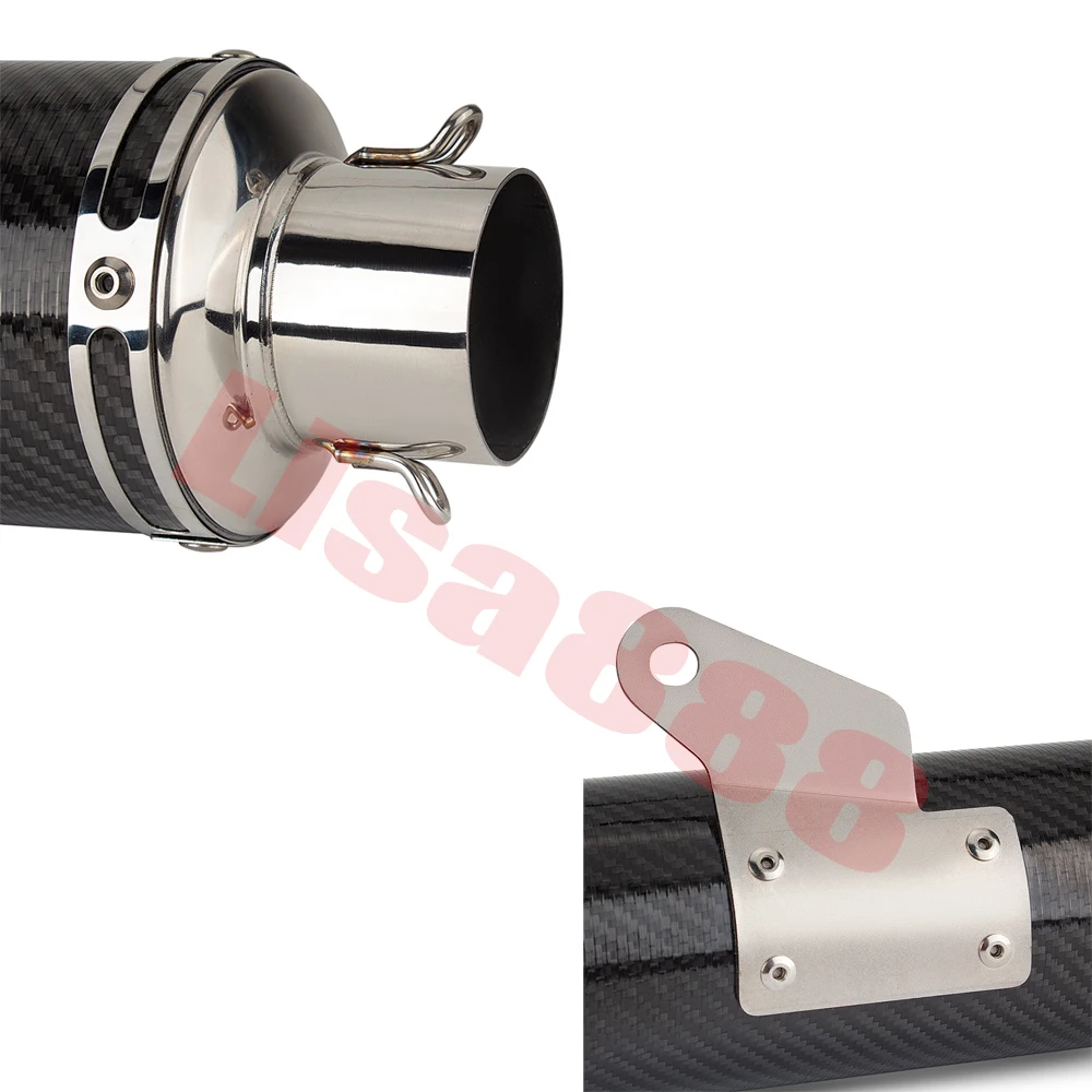 Universal 51MM carbon fiber Exhaust Muffler Escape for Kawasaki Yamaha Honda Suzuki Bmw ETC Motorcycle Exhaust Pipe Modified