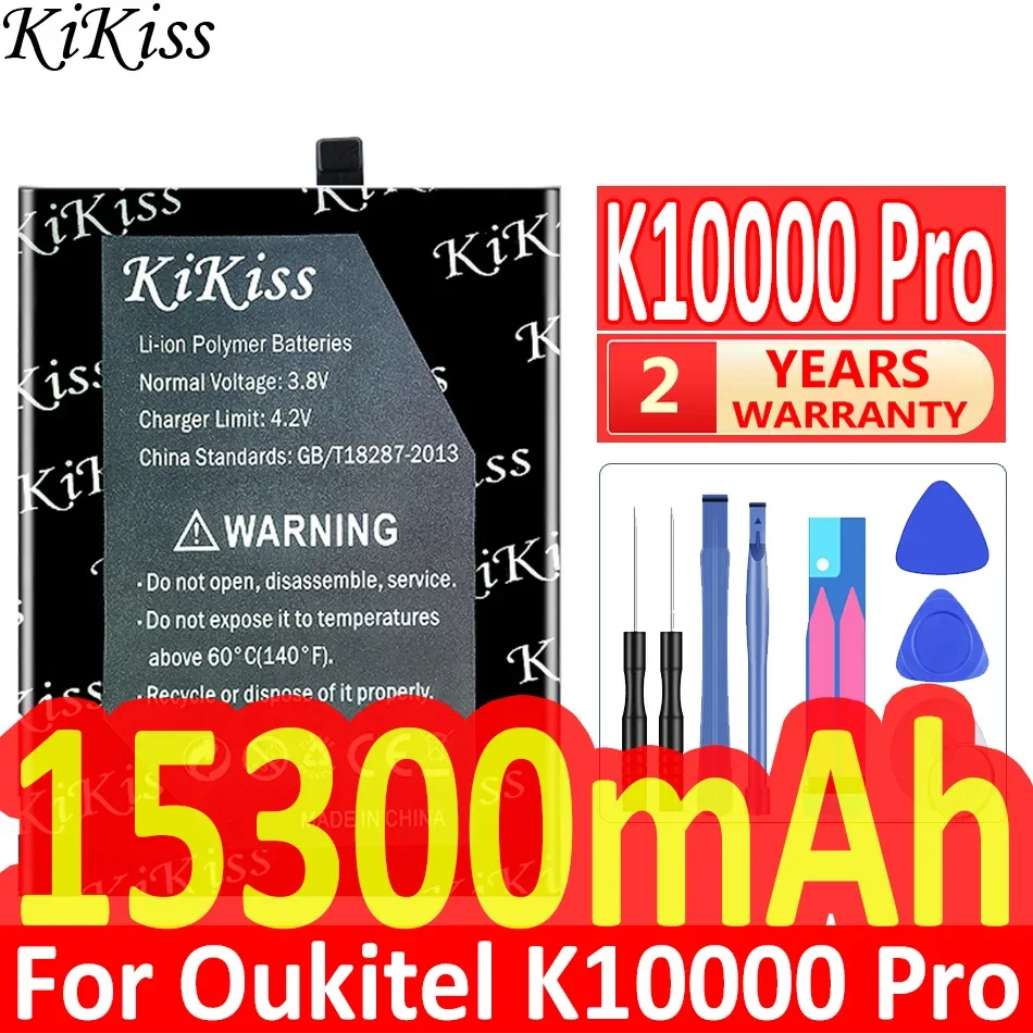 

KiKiss 15300mAh K 10000 Pro Battery For Oukitel K10000 Pro K10000Pro Phone High Quality Battryia + Repair Tools Kit