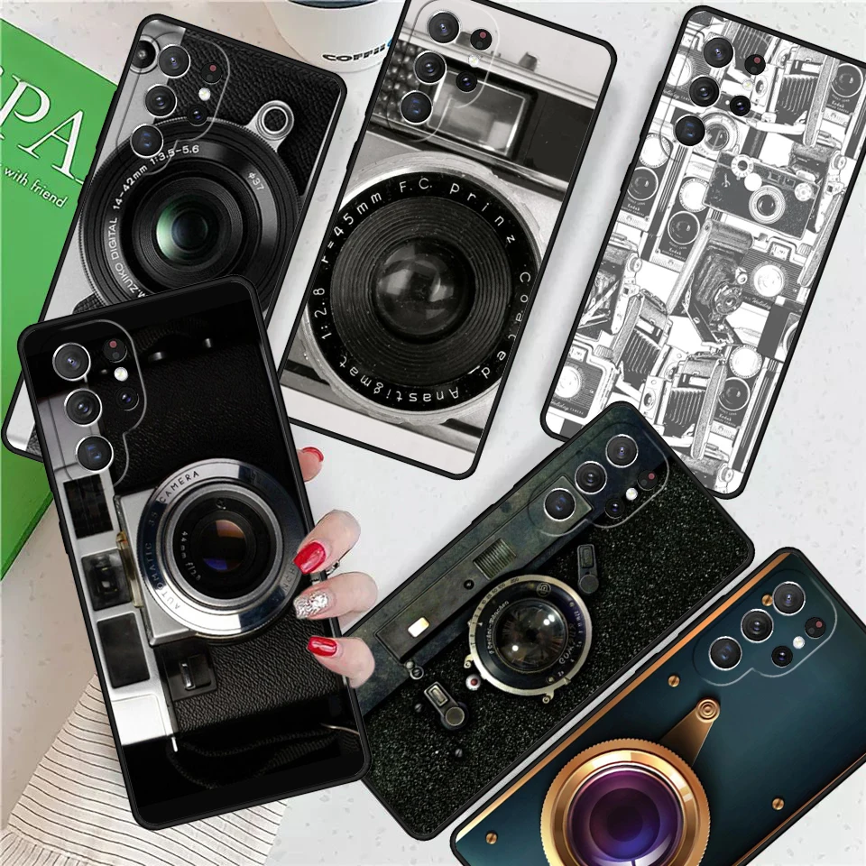 

Vintage Camera For Samsung Galaxy S24 Ultra S21 S22 S8 S9 S10 5G Note 10 20 Plus FE S23 Phone case Cover Coque