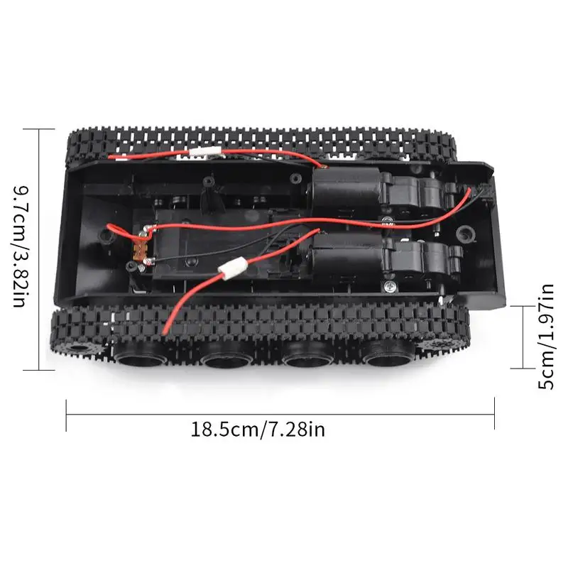 3V-7V DIY Light-Duty Shock-Absorbing Tank Rubber Crawler Car Chassis Kit With 130 Motor For Arduino SCM Vehicle Rc Tank