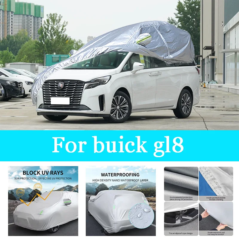 

Car Cover Outdoor Full Exterior Snow Cover Sunshade Waterproof Dustproof Protection with Reflective Strips for Buick Gl8