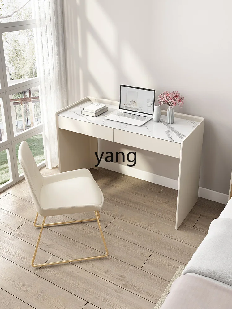 LMM, light luxury modern bedroom rock slab small apartment household computer desk dresser