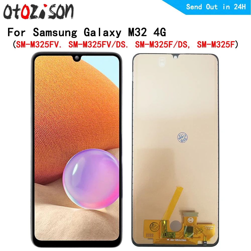 

6.4" M325 AMOLED Screen For Samsung Galaxy M32 4G SM-M325 LCD Display Screen Touch Panel Digitizer With Frame Assembly