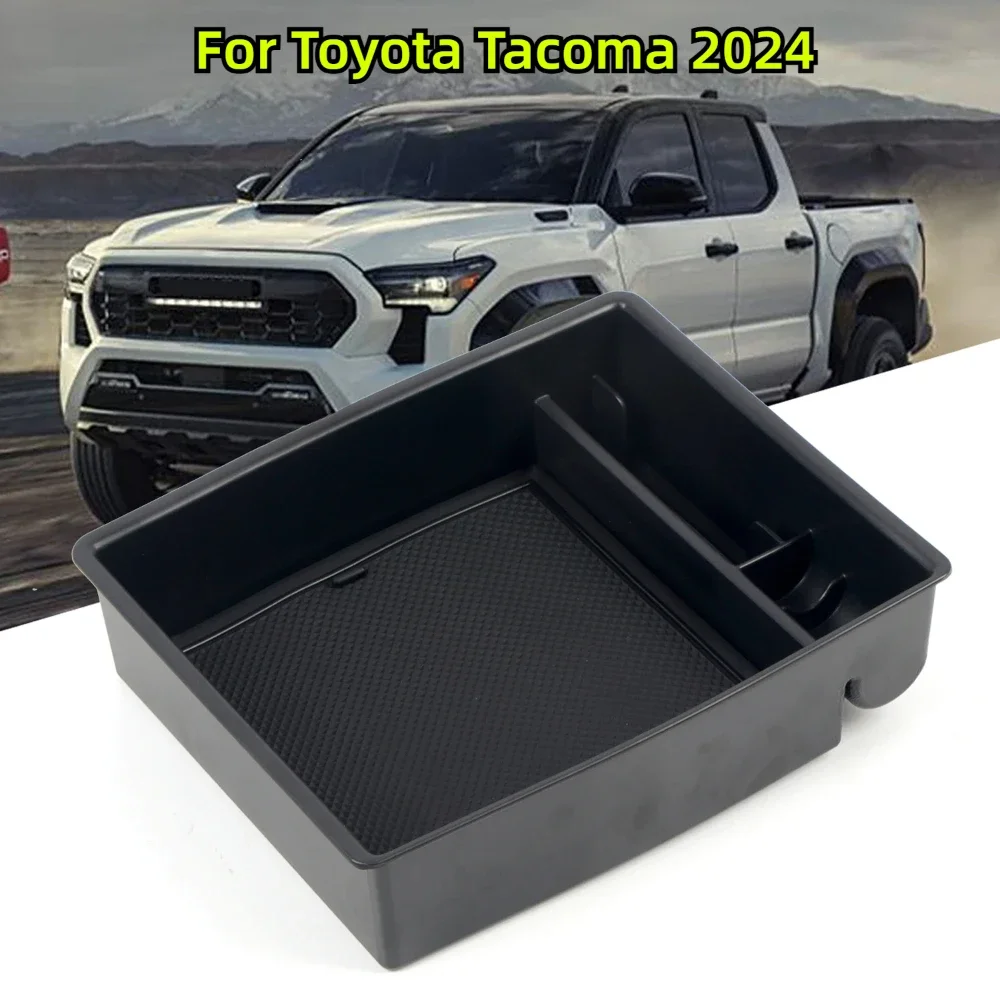 

ABS Car Center Console Tray Armrest Box Fit For Toyota Tacoma 2024 Storage Organizer Box Tray Car Interior Accessories