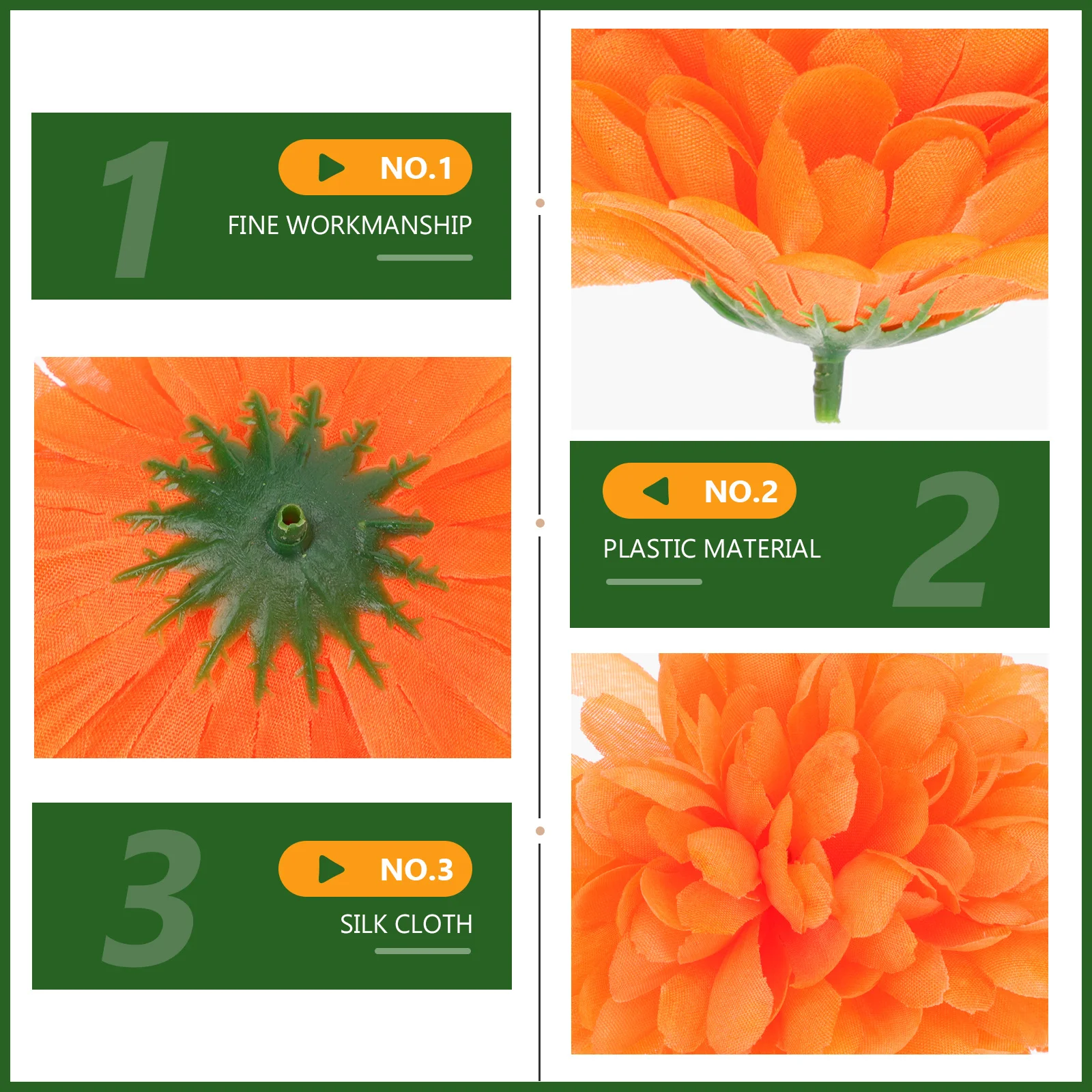 

20Pcs Artificial Chrysanthemum Orange Flower Decor Wreath Home Craft Prop DIY Flower Decor Fake Chrysanthemum