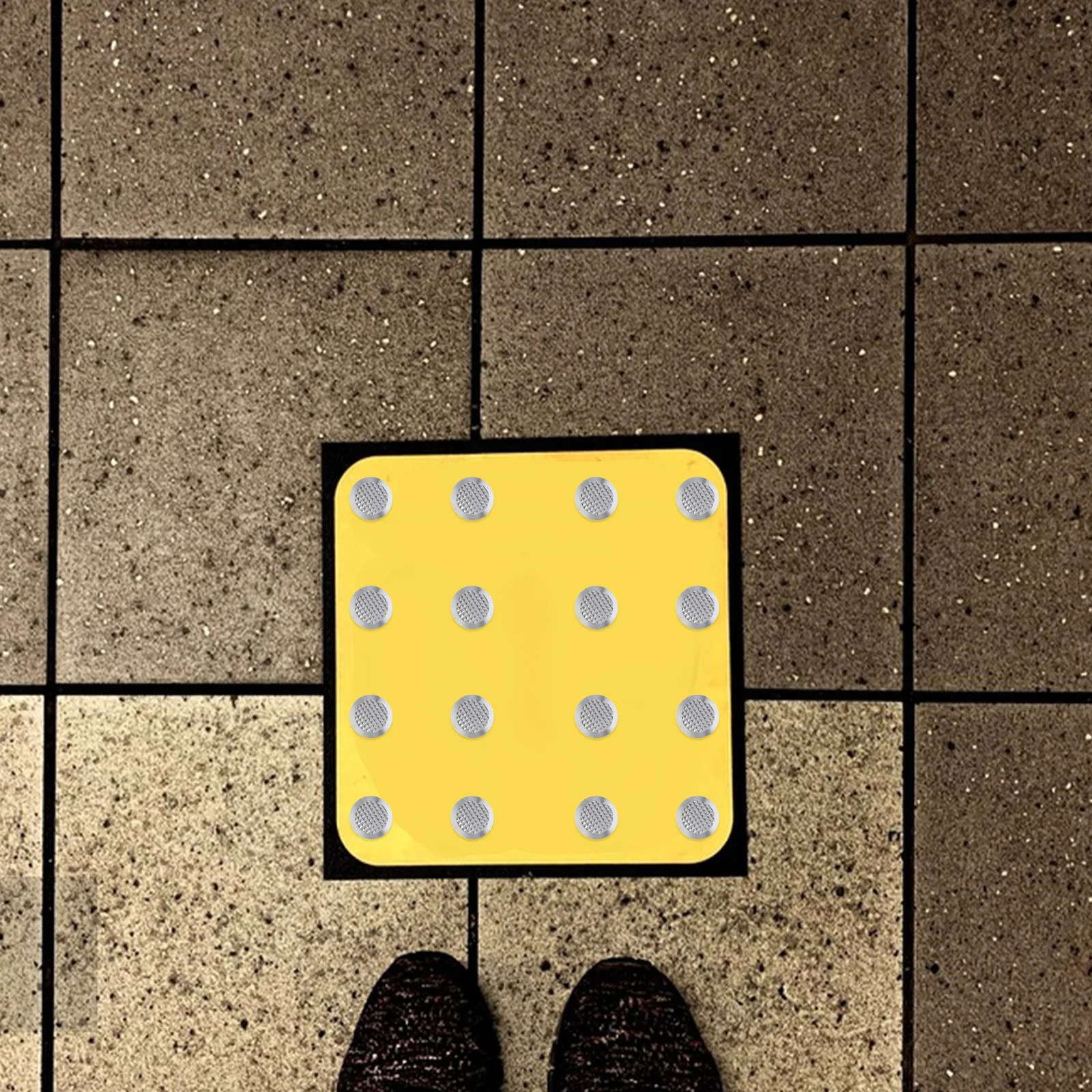 10 قطعة 304 الفولاذ المقاوم للصدأ اللمس تحذير الأظافر المضادة للانزلاق تصميم للأرصفة مترو الأنفاق المطارات السلامة التوجيهية