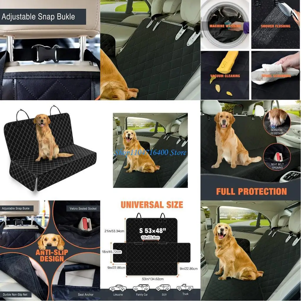 

y1gd Dog Car for Seat Cover Scratchproof Dog Hammock Durable Nonslip Dog for Seat Cov