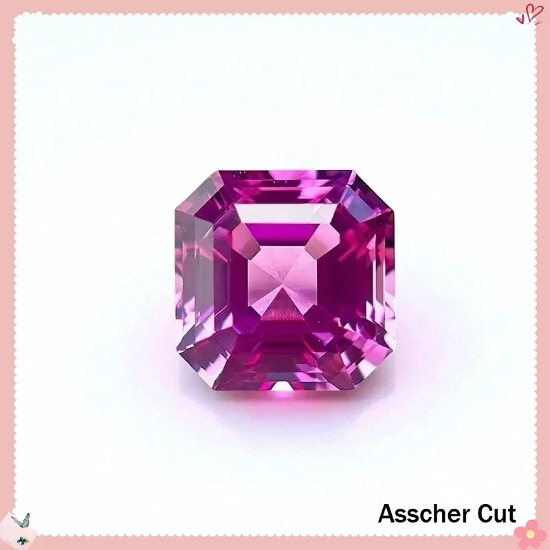 L-Rosa Farbe, im Labor gezüchteter Saphir für die Schmuckherstellung, DIY-Ring, Halskette, Ohrringe, Hauptmaterialien mit GRA-Zertifikat, tägliche Passform