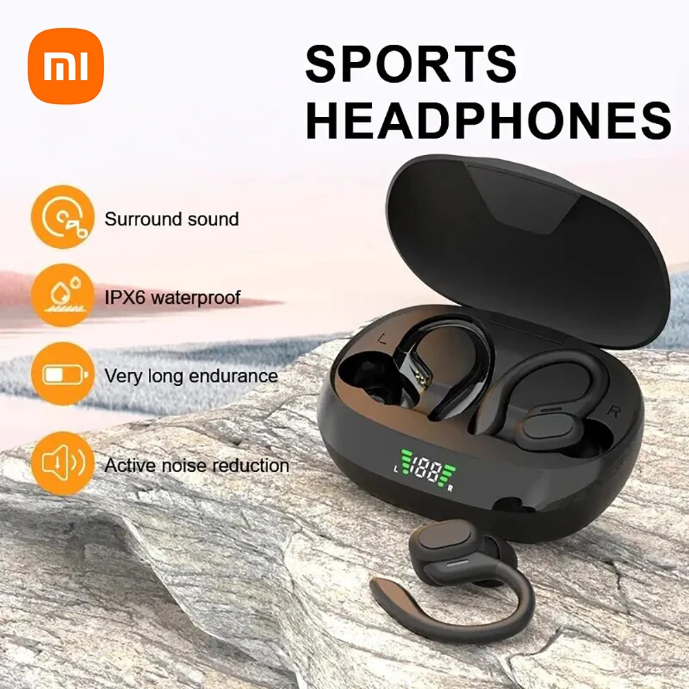 Original Wireless Earphones Ture Wireless Earbuds Ear Hook Sports HiFI Stereo Waterproof Headset With Mic TWS Headphone