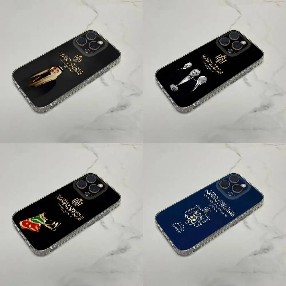 

Passport Flag Jordan Abdullah Bin Hussein Phone Case For iPhone 16,15,14,13,12,11 Plus,Pro,Max,XR,XS,Plus,E,SE4,Mini Transparent