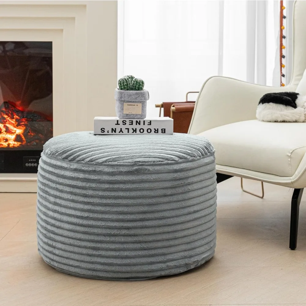 

Ottoman Lazy Sofa Footstool, Cushion Stool, Circular Cushion Footstool, Suitable for Living Room, Bedroom Sofa Footstool