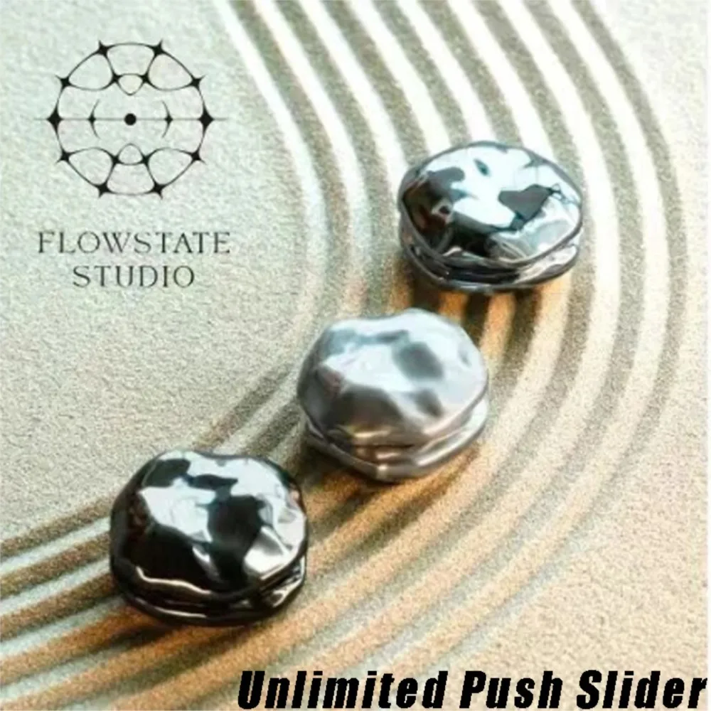 Flowstate Studio Flow Stone Irregular Shape Unlimited Push Slider Metal Fidget Toy Sensory Toys Finger Toys