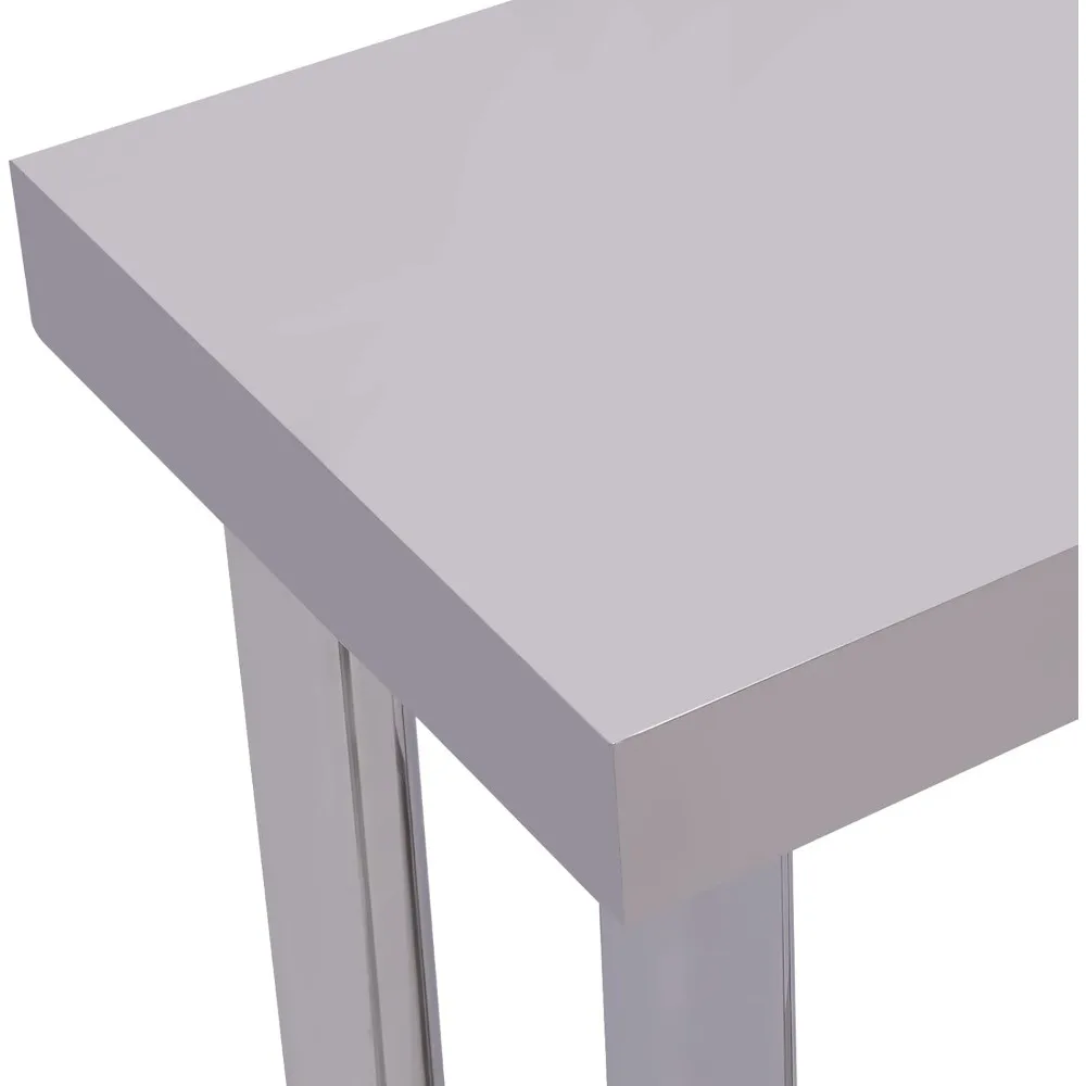 Servierwagen Catering Edelstahl Küchenregal 2 Ebenen Edelstahl Arbeitstisch mit Rollen 60x45x85cm – Detail 2