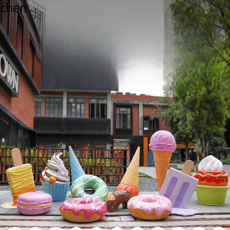 simulation donut pendulum, dessert shop, shopping mall, milk tea shop, shop entrance decoration