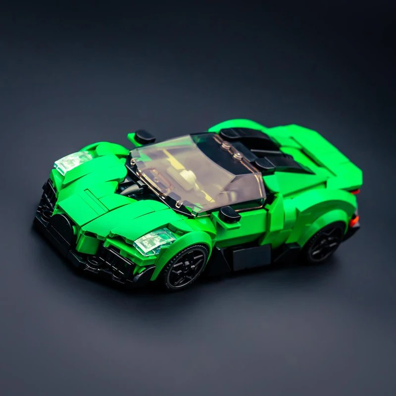 375 PCS 스피드 하이퍼카 브루아드 MOC 맞춤형 모듈식 빌딩 블록 창의적인 디자인 교육용 DIY 소년 장난감 크리스마스 선물