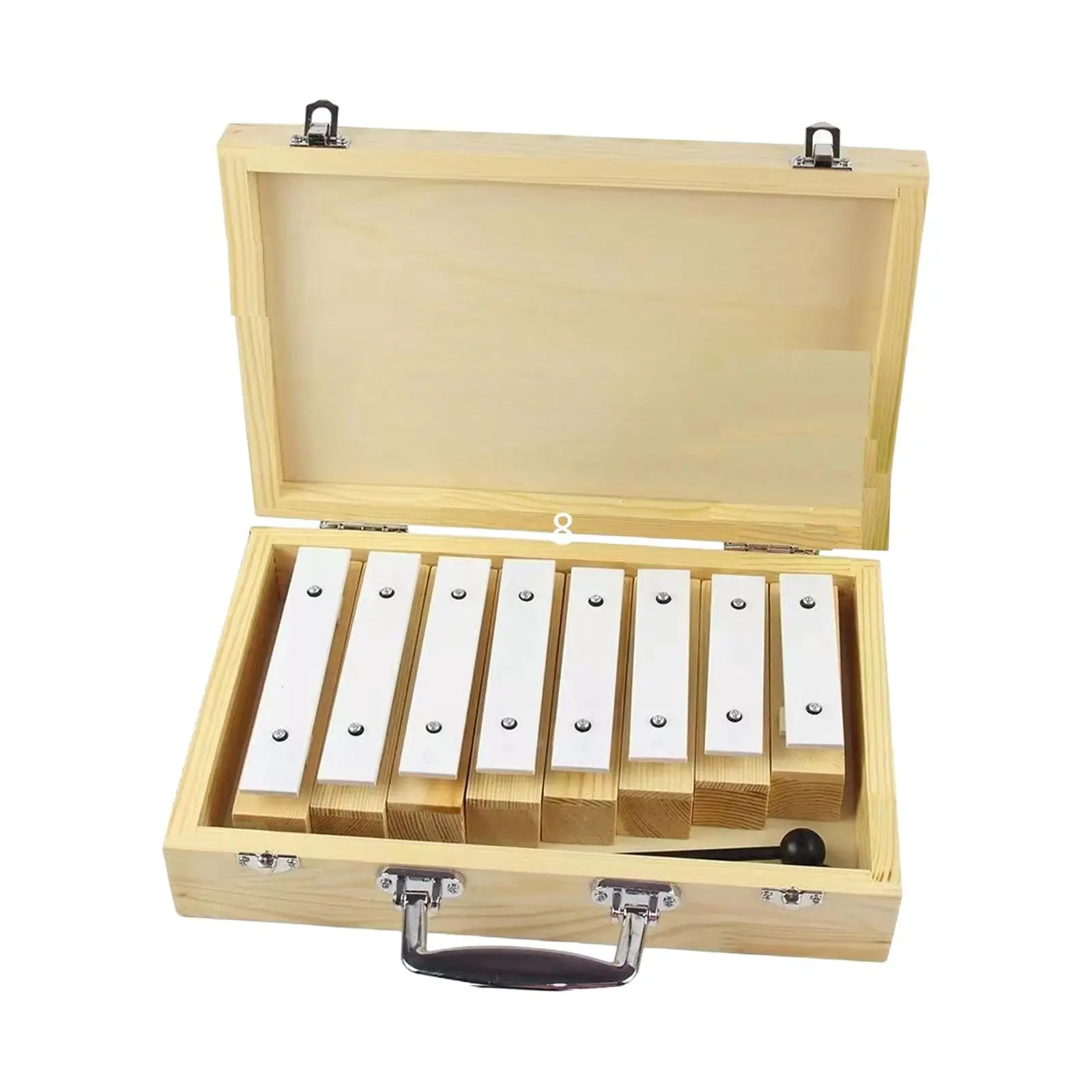 Xilofone glockenspiel de 8 notas com estojo, brinquedos montessori, instrumento musical para crianças pré-escolares, crianças de 1 2 3 anos de idade