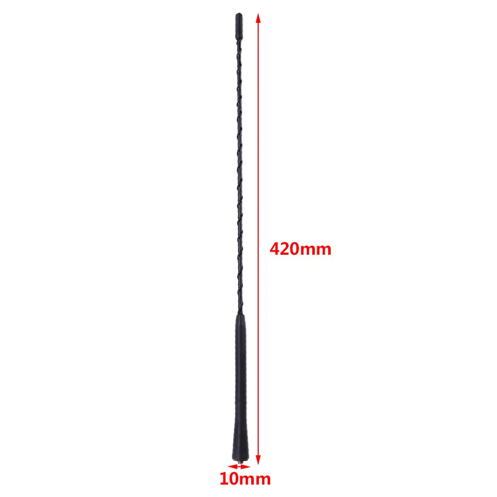16 Inch Universal Auto Car Roof Mast Whip Stereo Radio FM/AM Signal Aerial Amplified Booster Antenna with Two Screws for Toyota