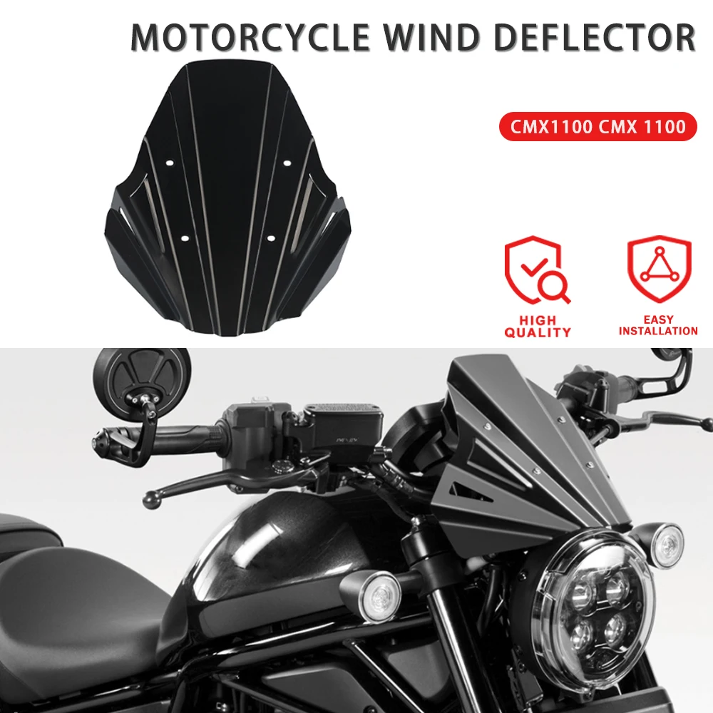 

Motorcycle Windshield For HONDA CMX 1100 CMX1100 REBEL 2021 2022- Accessories Windscreen Fairing Aluminum Wind Shield Deflector