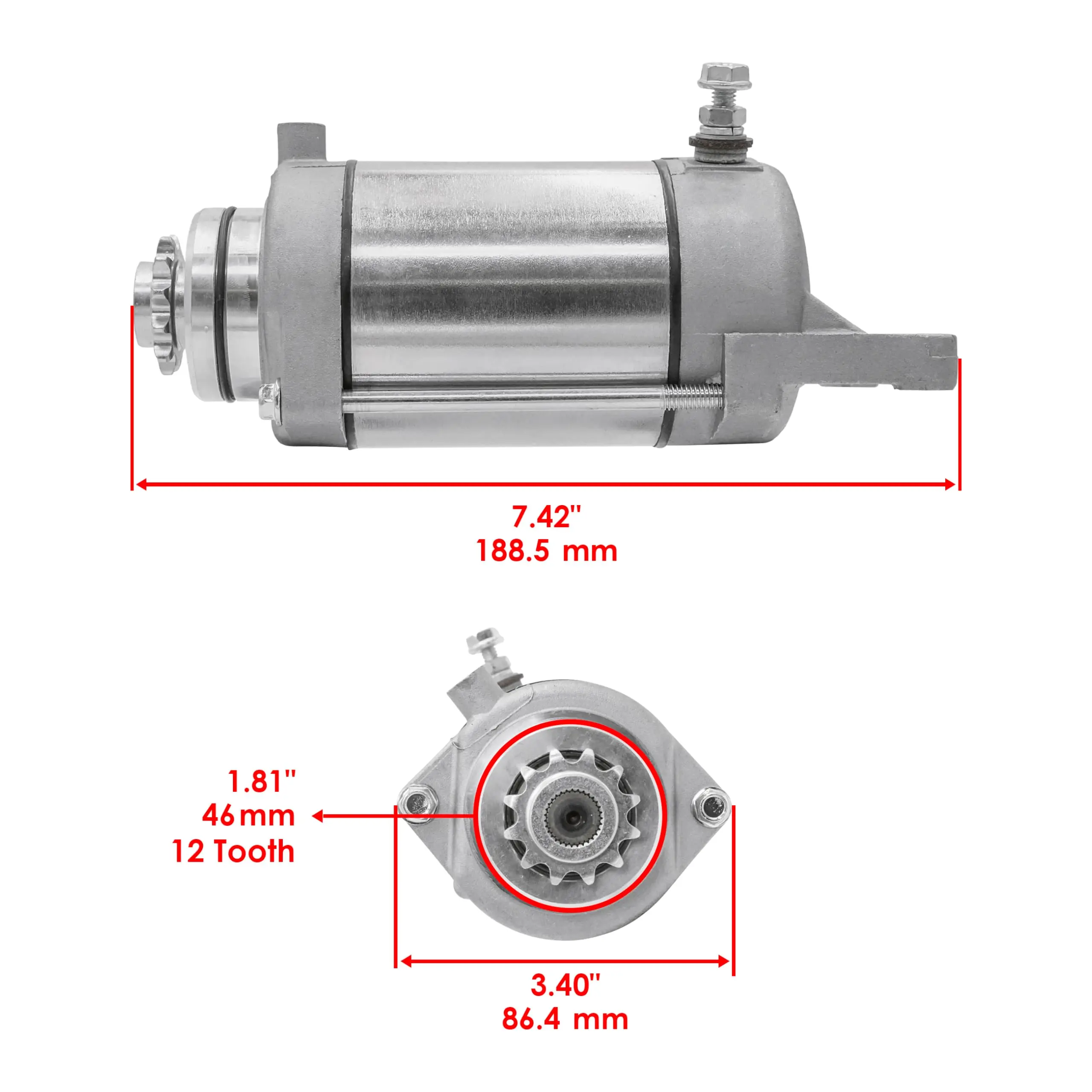 21163-1125 21163-1070 21163-1120 21163-1163 Starter Motor Compatible with Kawasaki En450 1985-1990 En500 Ex500 Ex500 Ninja 500