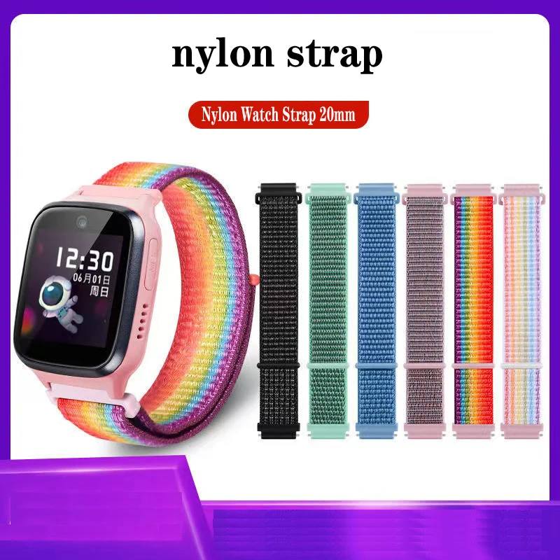 Hook Loop Nylon Watch Strap 20mm Sport Watch Bands Short Small fit for Adult for Child for Kids for Children for Smart Watches