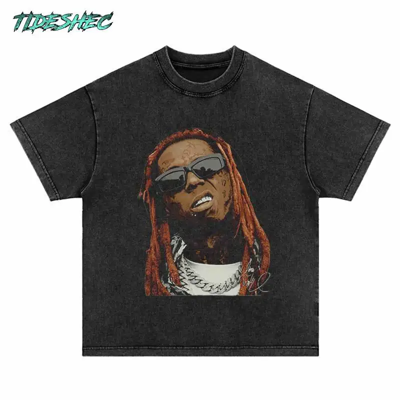 2023Hip Hop GothicT Shirt StreetwearVintage Arrogant Sunglasses MenGraphic Print Cotton Tshirts Harajuku Summer Short Sleeve