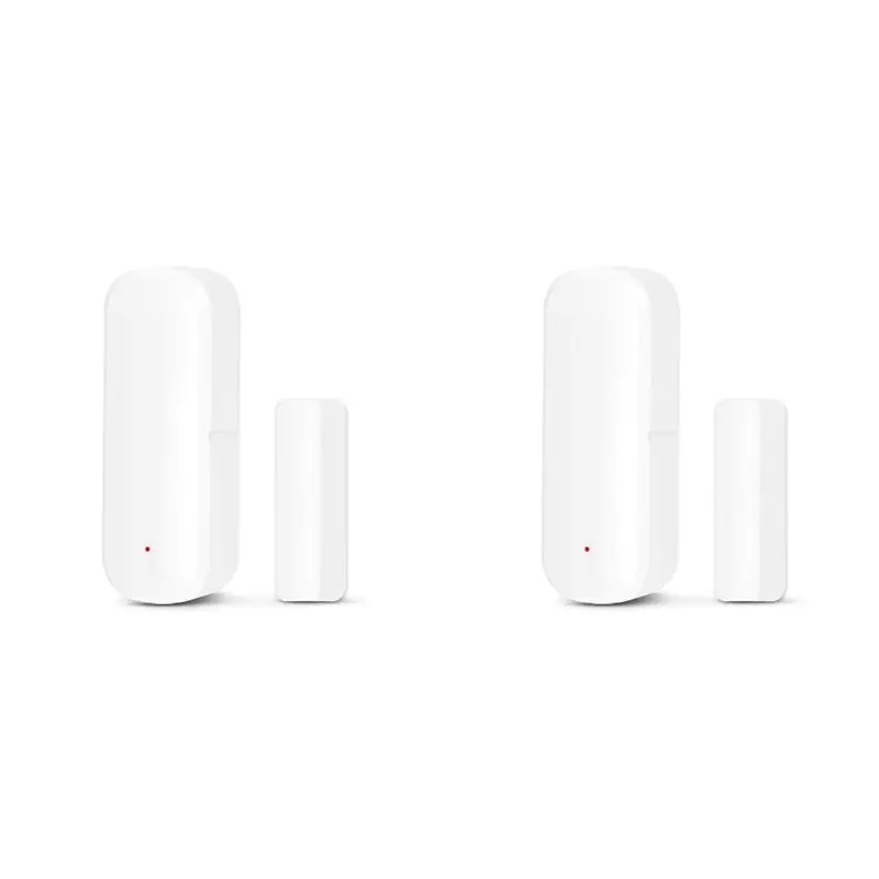 

ABZZ-2X Tuya Wifi Smart Door Window Sensor Home Indoor Door Magnetic Detector Compatible With Alexa & Google Home White