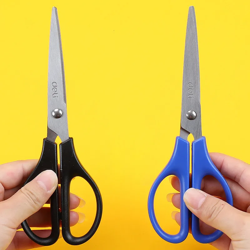 Deli High Quality Stainless Steel Scissors Business Office Paper Shears Home Kitchen Knife Cutter DIY Cutting Tools Stationery