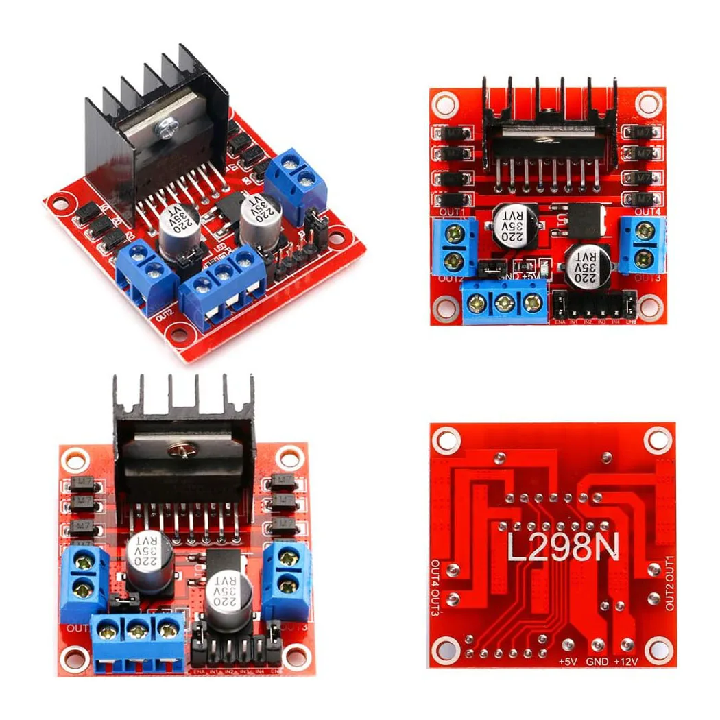 2PCS L298N Motor Drive Controller Board DC Dual H-Bridge Robot Stepper Motor Control and Drives Module for Arduino Smart Car