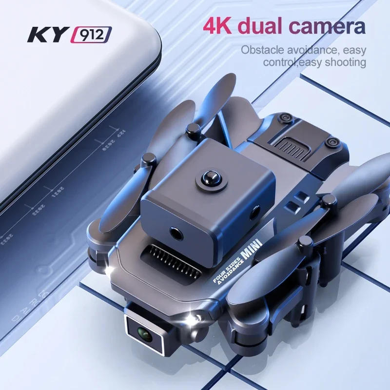 KY912 Mini RC Drone Profesional 4K HD Camera Remote Control Drone Professional Quadcopter with Camera Foldable Helicopter Toys