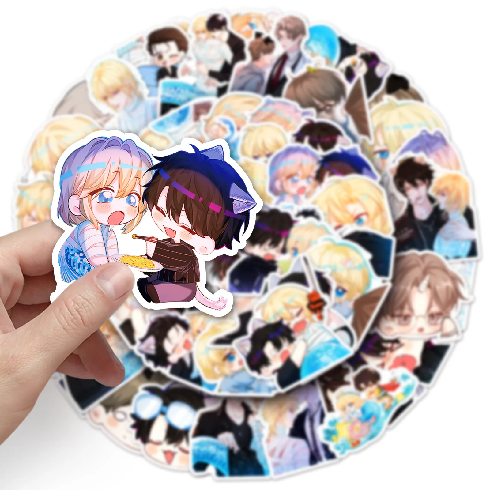 

50PCS The Falling Merman Cute Graffiti Stickers Creative DIY Water Cup Desk Guitar Bicycle Phone Case Waterproof Decal Toy