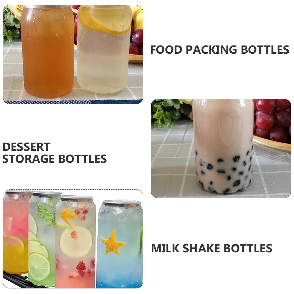 10 Pcs Canned Milk Tea Storage Containers Creative Beverage Bottles Wrapping Aldult Stylish Coffee Household The Pet