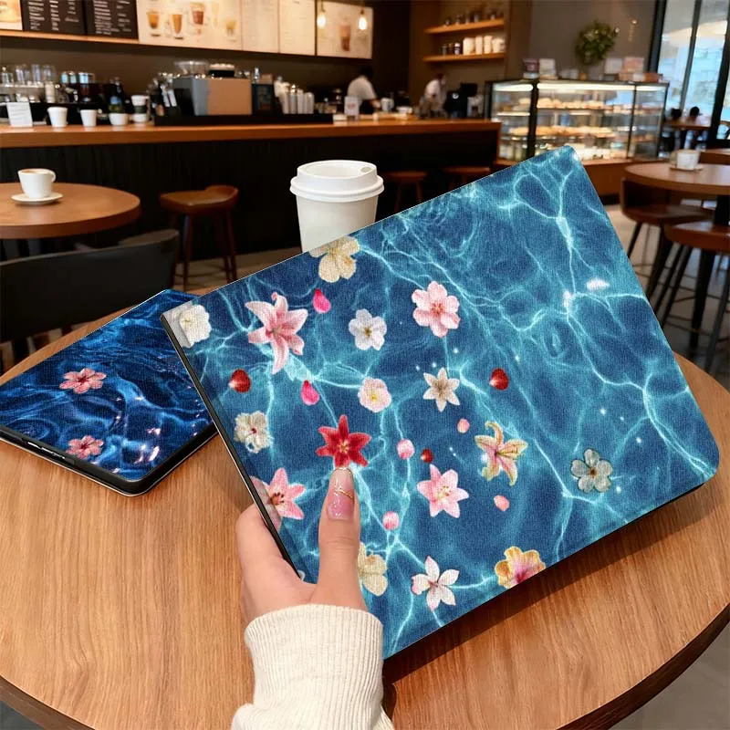 

Water Ripple Artistic Pattern For Honor Tab Tablet MagicPad 3 6 7 X8 V7 V8 8 9 X9 X8a X9a 10 Pro Inch 2020 2021 Tablet Case