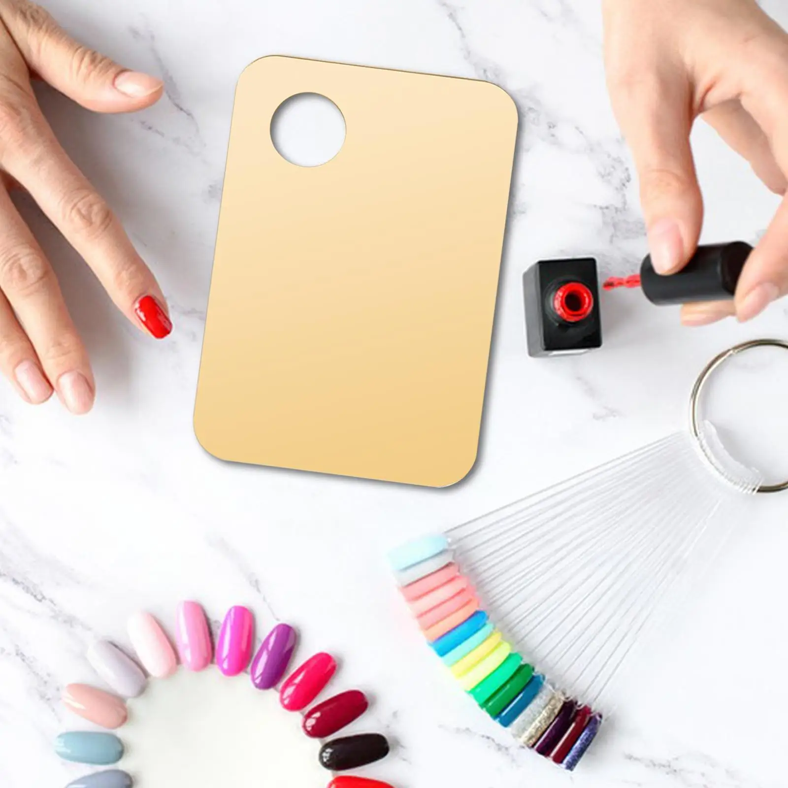 Palette de mélange de maquillage, plaque cosmétique professionnelle en acrylique pour ombre à paupières, Blush, fond de teint et Nail Art