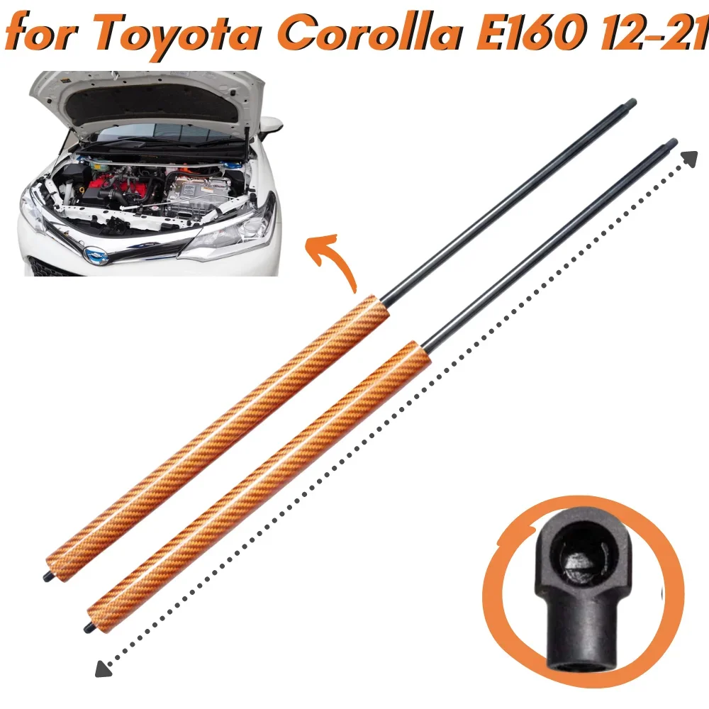 9 Colors Carbon Fiber Bonnet Hood Gas Struts Springs Dampers for Toyota Corolla Fielder E160 E16 2012-2021 Lift Supports Shock