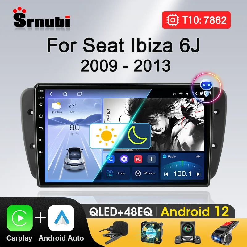 

Srnubi Android Car Radio For Seat Ibiza 6j 2009 2010 2011 2012 2013 Multimedia Player GPS DVD Wireless Carplay Auto Stereo Audio